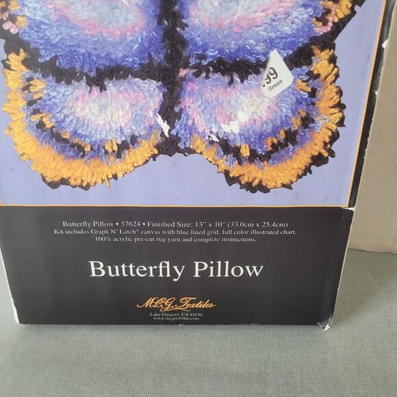 NEW Graph N latch Pillow Kit Butterfly craft hobby kids fun homeschool 13X10 rug - Picture 4 of 9